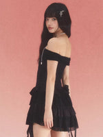 Black Lace Off Shoulder Dress