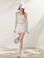 Lace Ruffle Drawstring Shorts