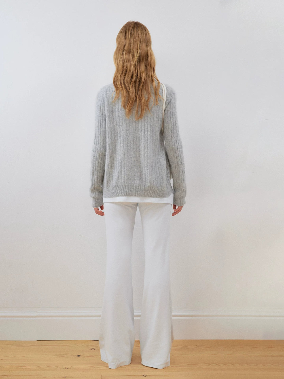 Cable Knit Wool Blend Cardigan