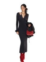 White & Black Mermaid Classic Dress