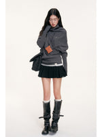 Cape Cut Turtleneck Batwing Sweater