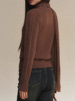 Vintage Cable Knit Pullover Sweater