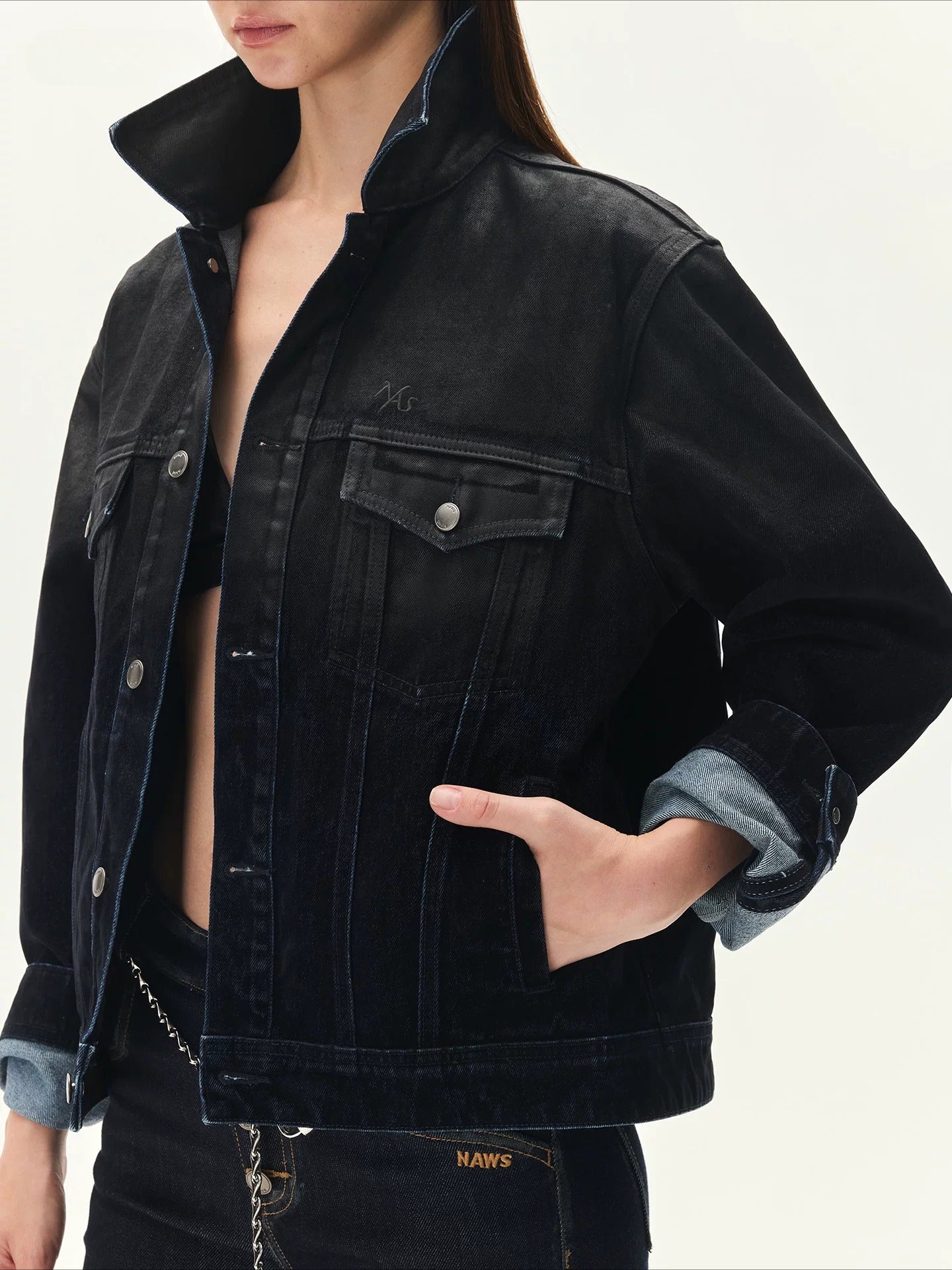 Roscoe Flocked Denim Jacket