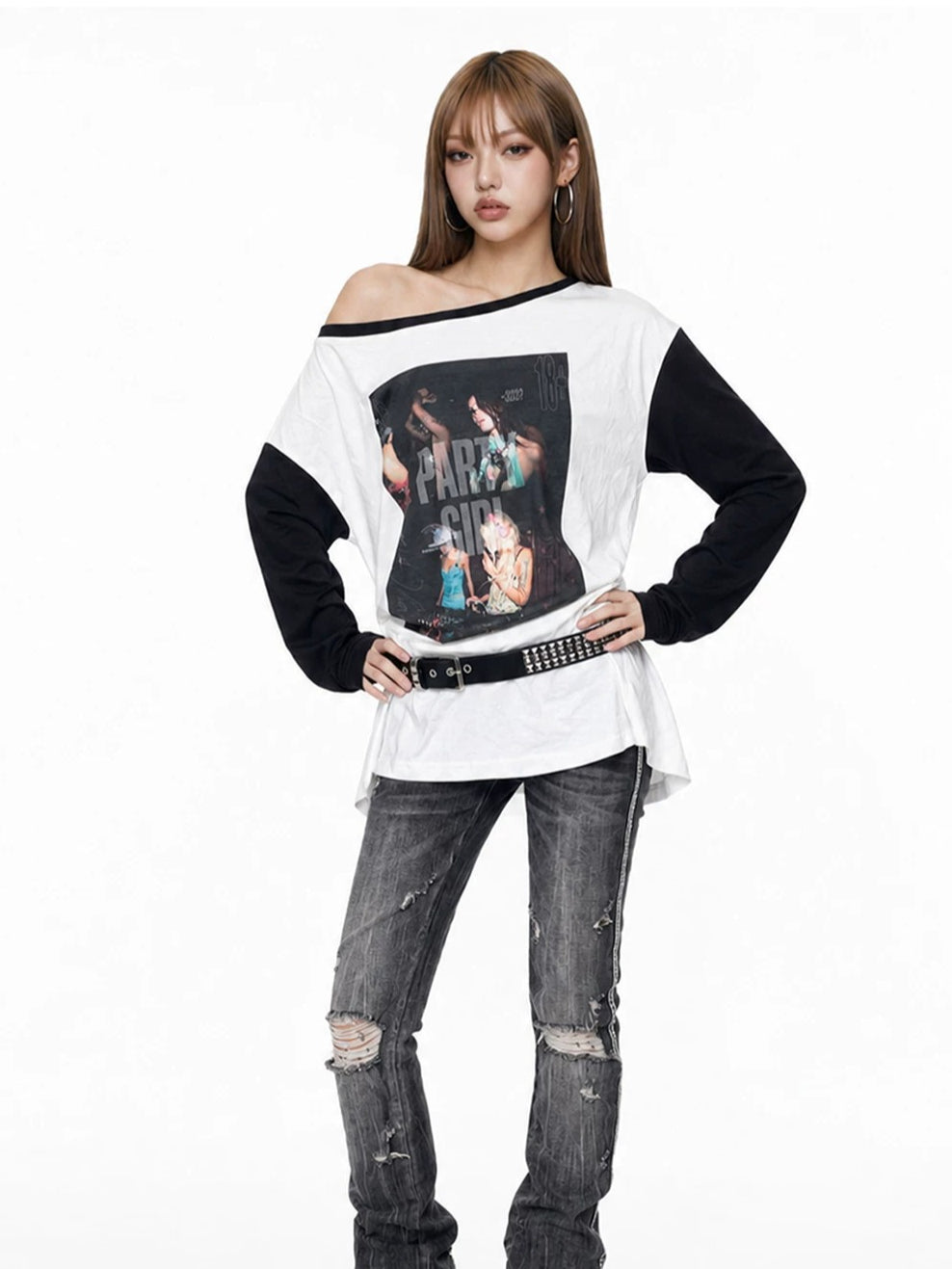 Asymmetric Backless T-Shirt
