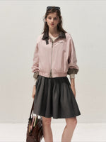 Pink Reversible Houndstooth Jacket