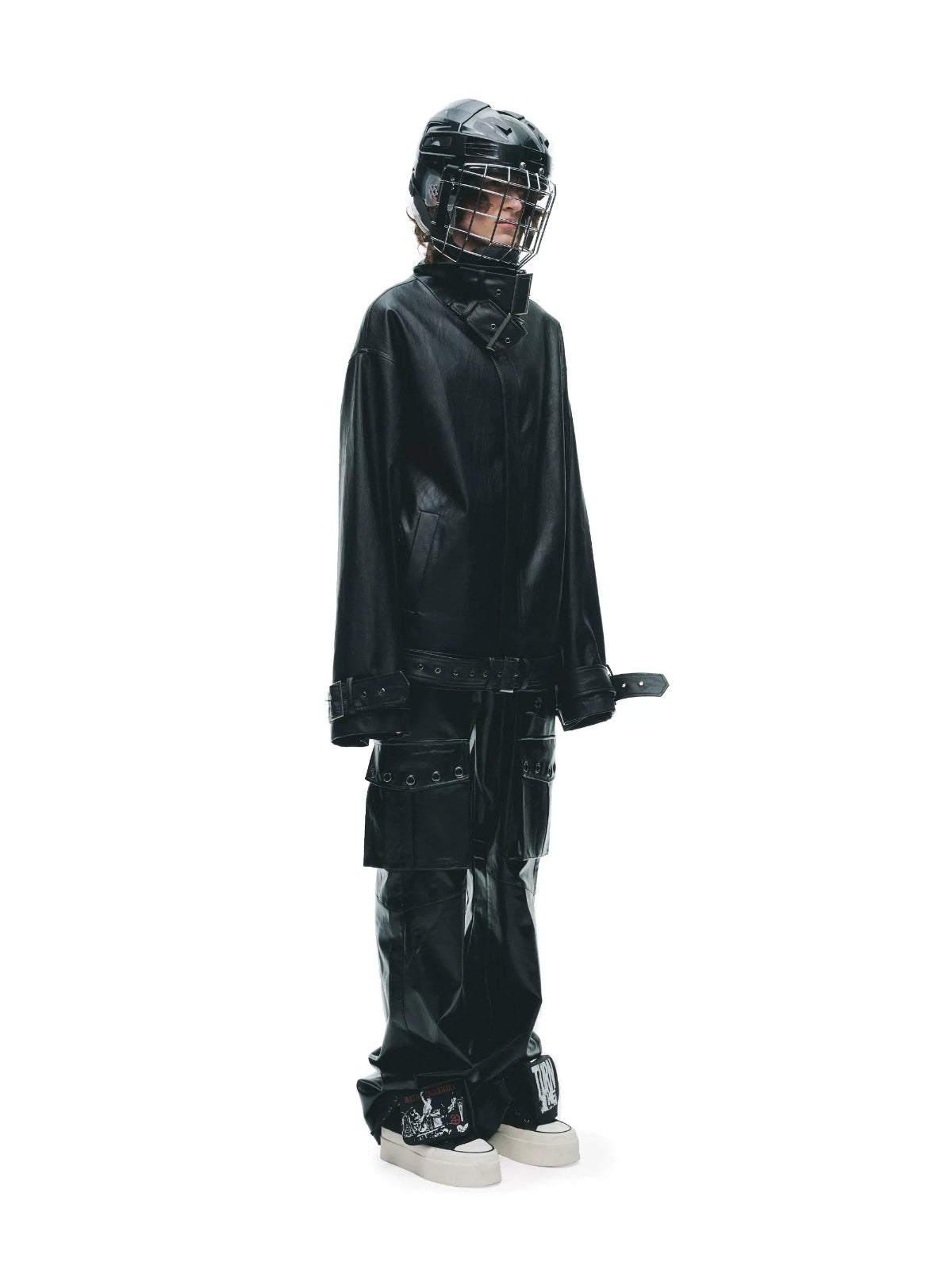 Punk Stand Collar Leather Jacket