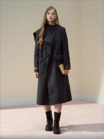 Wool Double-Faced Shawl Coat