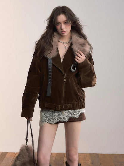 Faux Fur Shoulder Wrap / Vest / Belt