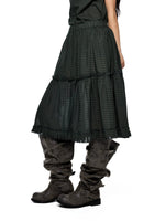 Polka Dot Collar Shirt & Skirt Set