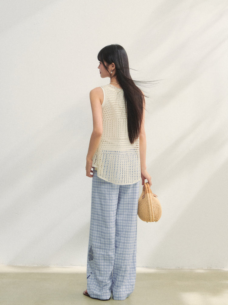 Pearl Crochet Hollow Vest Camisole