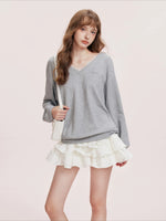 Lace Bow Sweatshirt