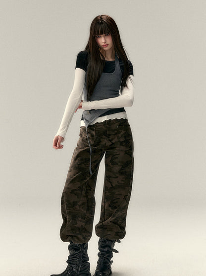 Embroidered Letter Short-Sleeve T-shirt