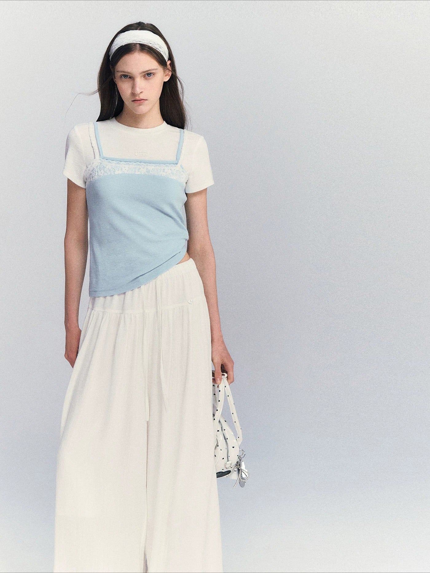 Lace Contrast Tee