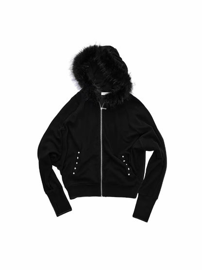 Studded Batwing Hoodie Set