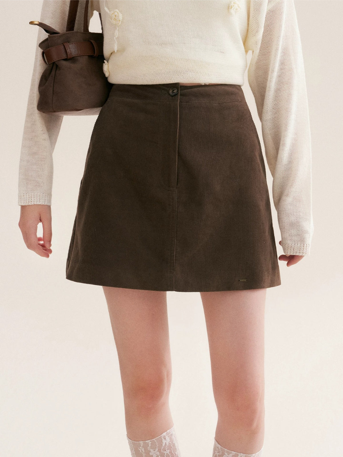 Corduroy A Line Skirt