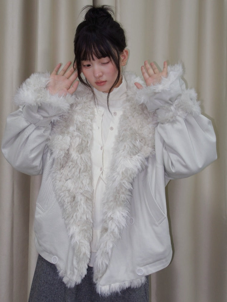 Eco Fur Leopard PU Padded Parka