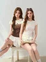 Floral Patchwork Layered Lace Tee