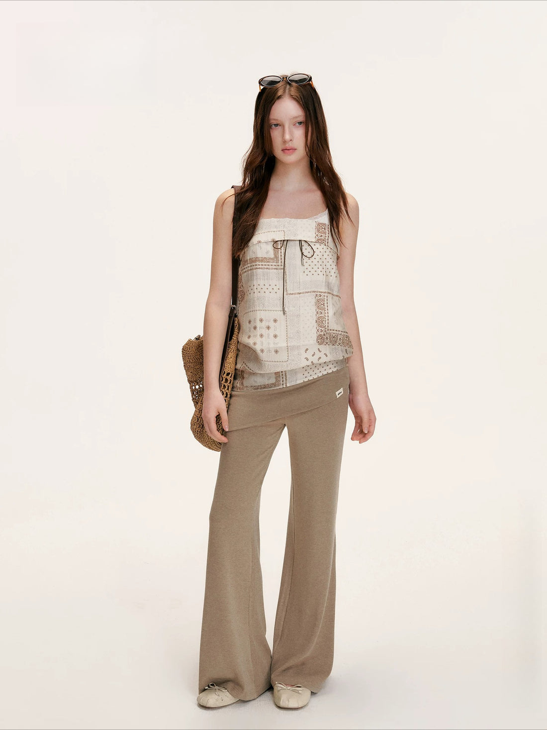 Light Brown Paisley Tube Top