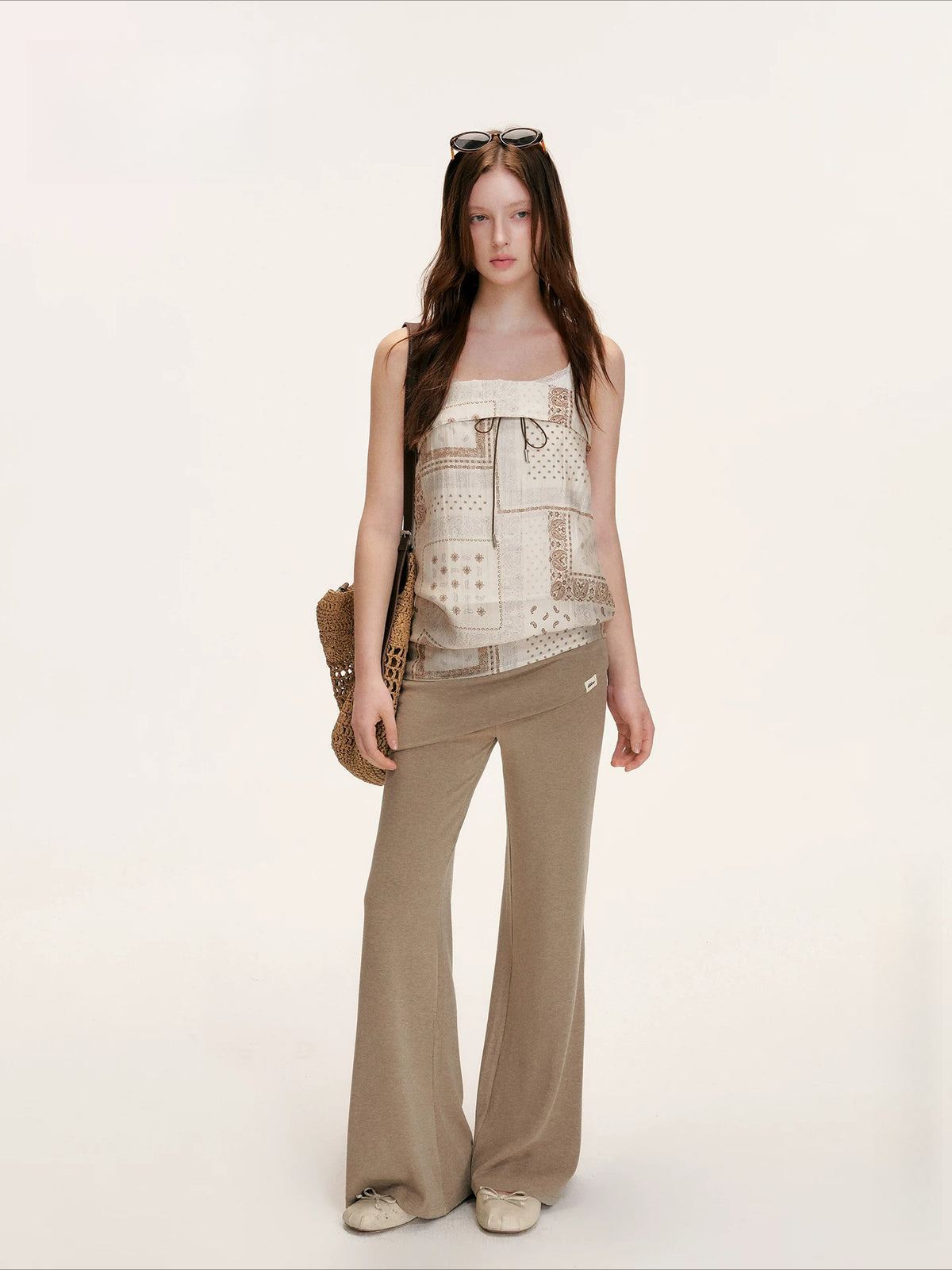 Light Brown Paisley Tube Top