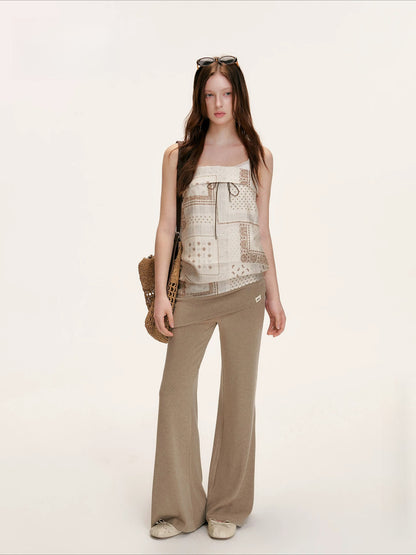 Light Brown Paisley Tube Top