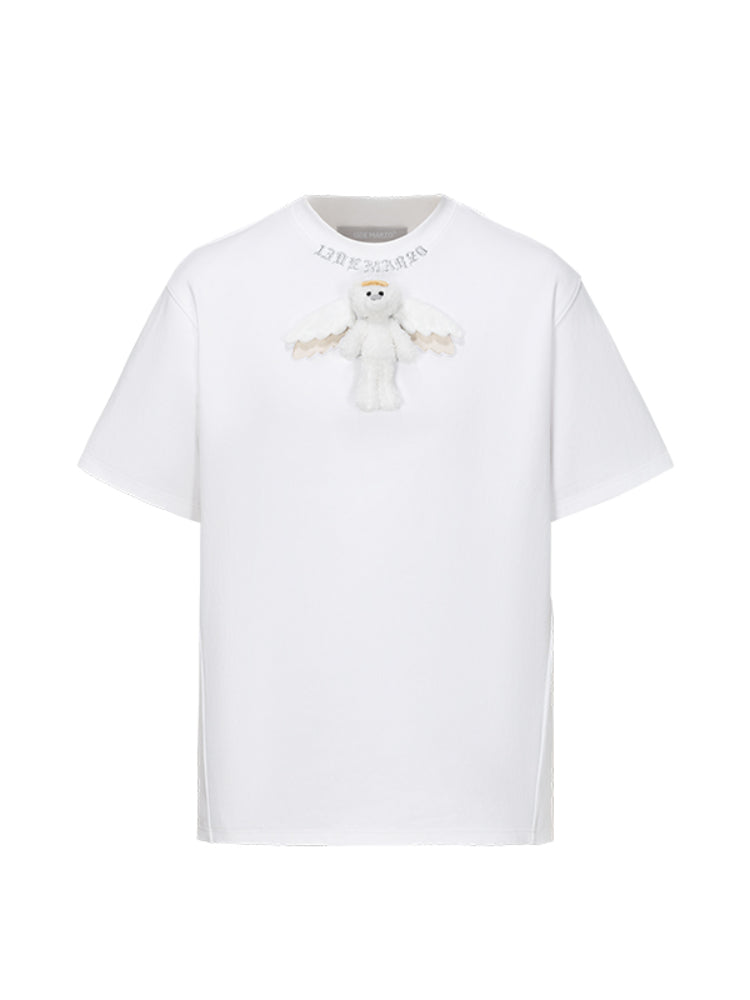 Angel Devil Cutout Chest Short-sleeve T-shirt
