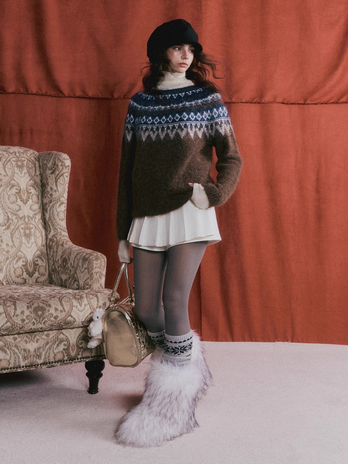 Wool-Blend Fair Isle Sweater