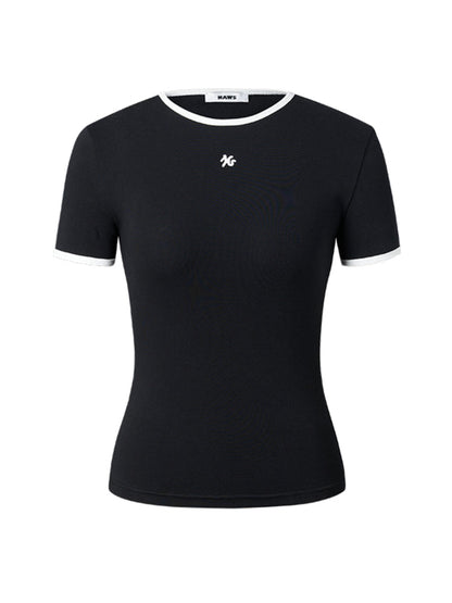 Slim-Fit Color-Block Crewneck Sports T-Shirt