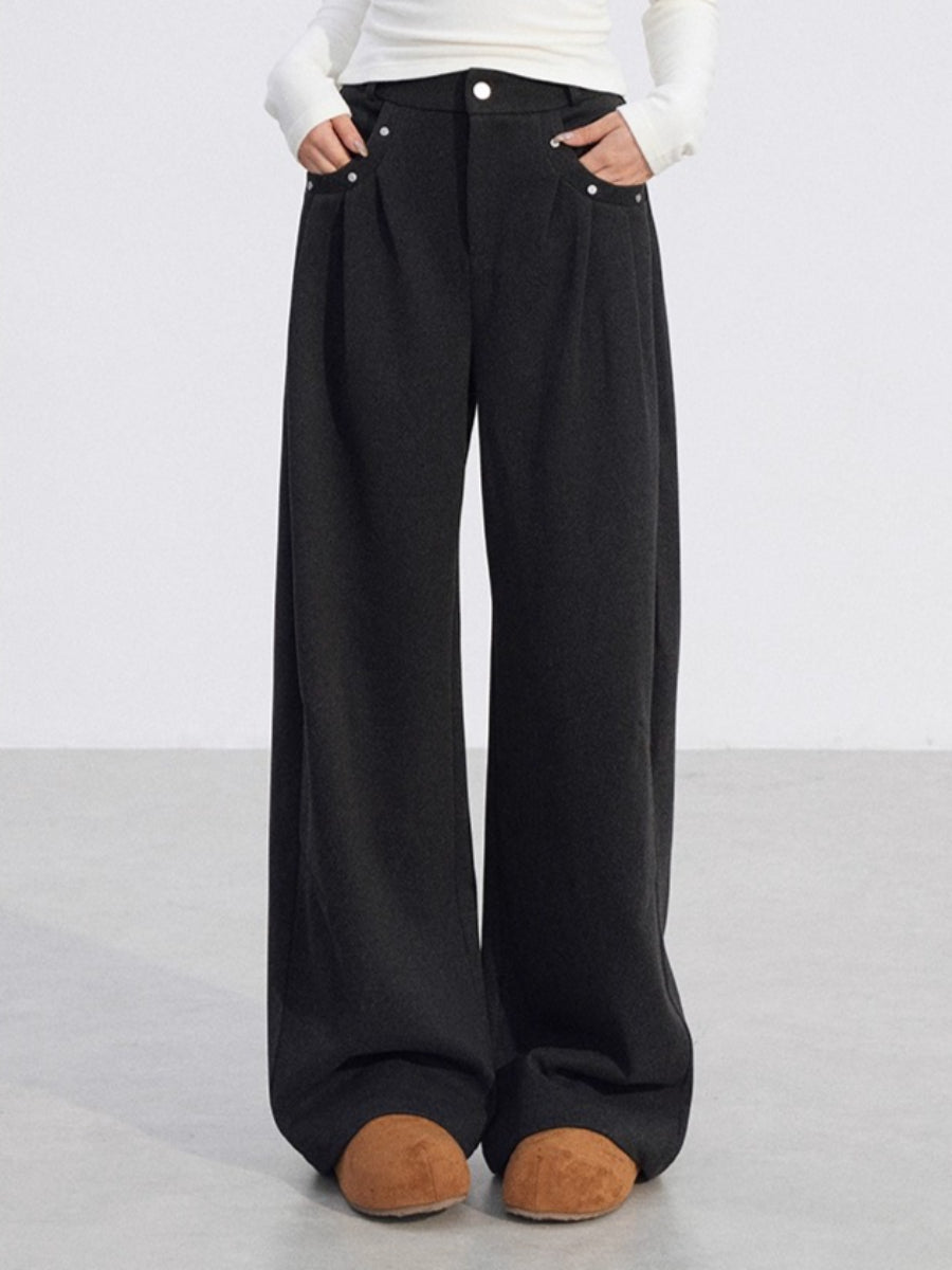 Wool Wide-Leg Pants