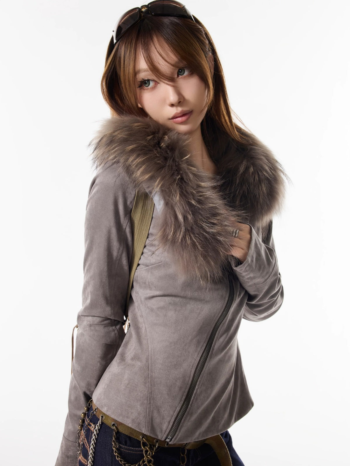 Suede Collar Jacket