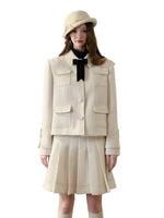 Galaxy Classic Wool Pleated Skirt Set