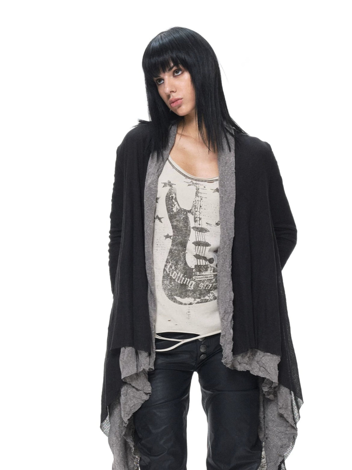 Reversible Wing Print Cardigan