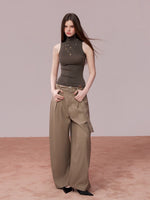 High Neck Sleeveless Knit Top
