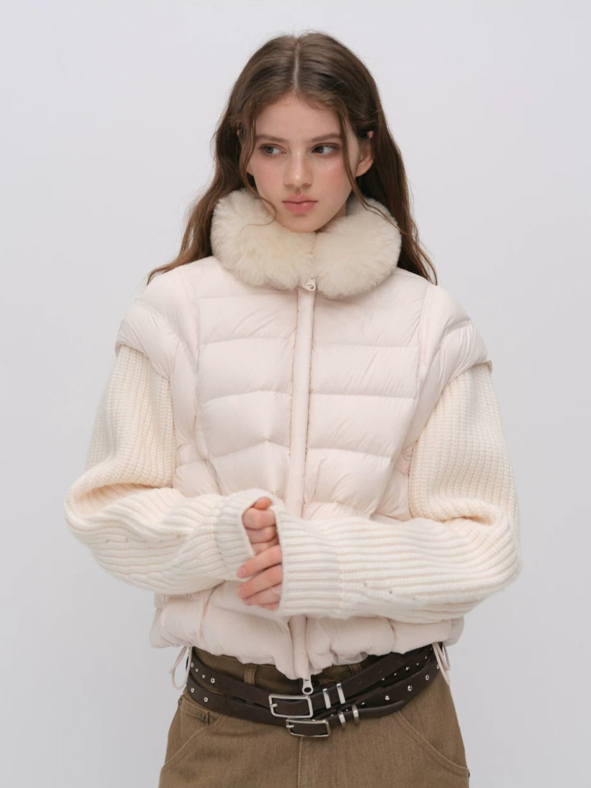 Detachable Sleeve Down Puffer Jacket
