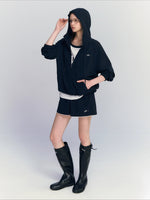 Linen Blend Hoodie Set
