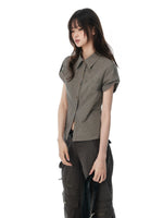 Vintage Rivet Plaid Fitted Shirt