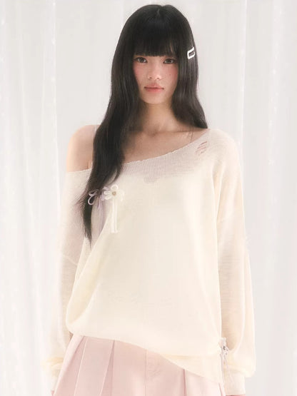 Apricot Asymmetric Floral Tee