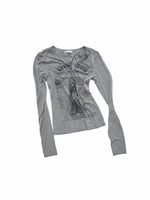 Henry Collar Animal Print Knit Top