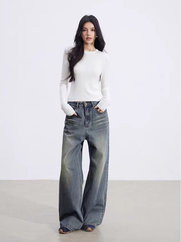 Gray Knit Layered Set
