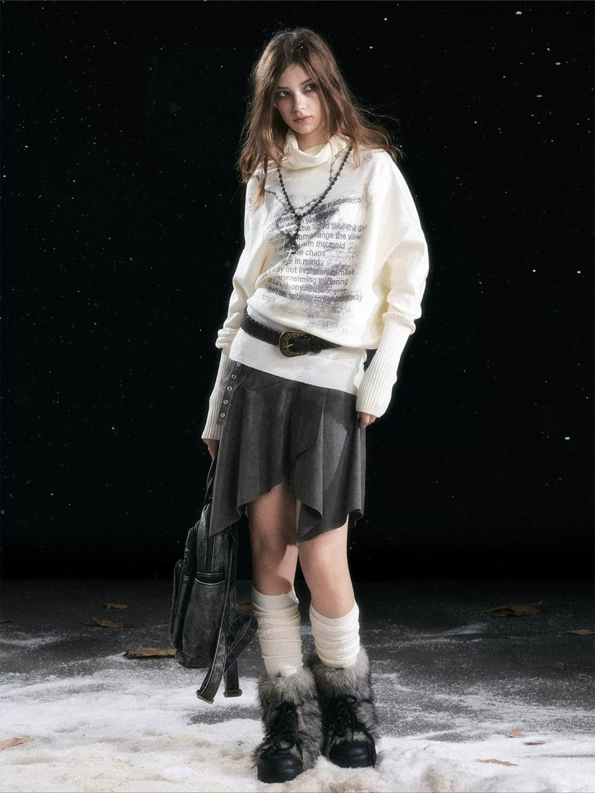 Asymmetric Chain Sweater