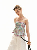 Floral Scarf Cami Crop Top