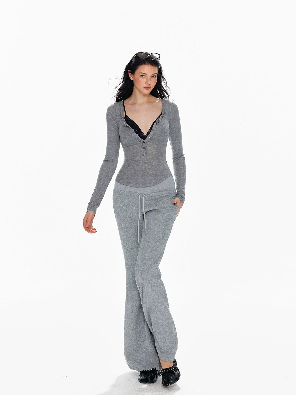 Lace Innerwear Layered Mesh Top Set