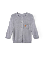 Cashmere-Feel Mid-Sleeve Cardigan
