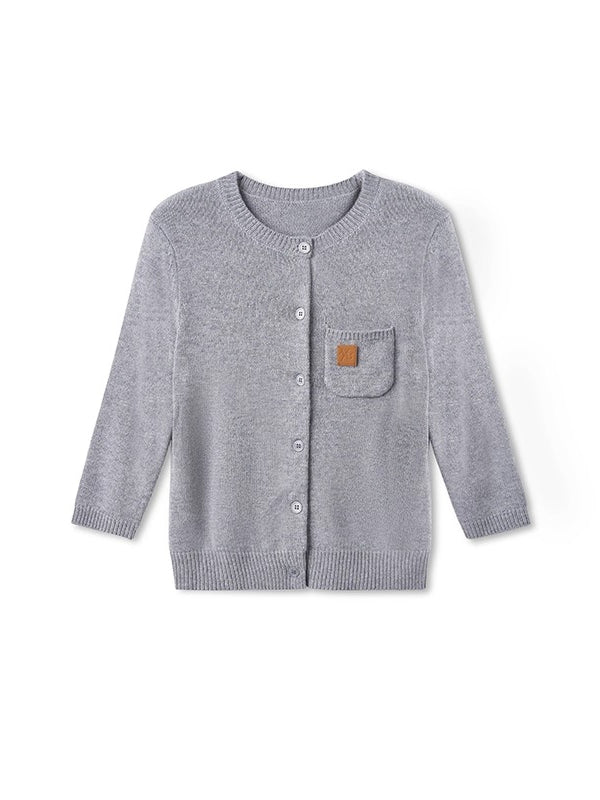 Cashmere-Feel Mid-Sleeve Cardigan