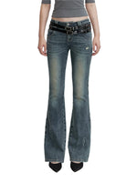 Double Waistband Flare Jeans