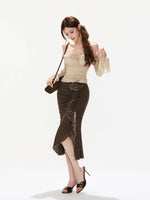 Off-Shoulder Mesh Ruched Slim Top