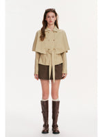 Tencel Cotton Napoleonic Cape Trench Coat