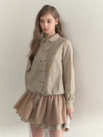 Vintage Doll Collar Double-Breasted Shirt
