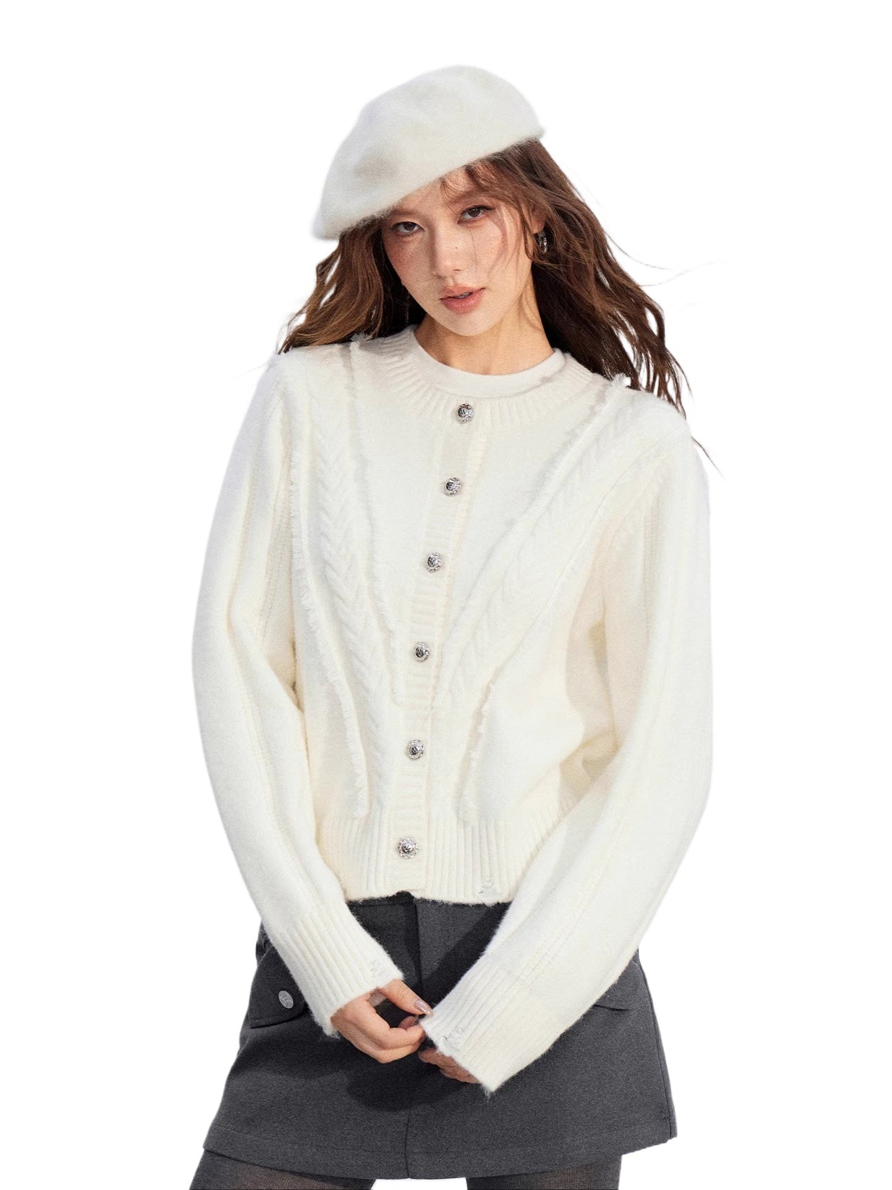 Soft Cable Trim Sweater