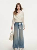 Cross V-Neck Sweater