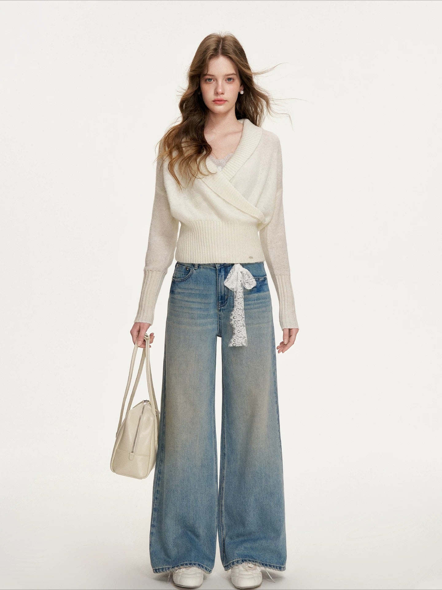 Cross V-Neck Sweater